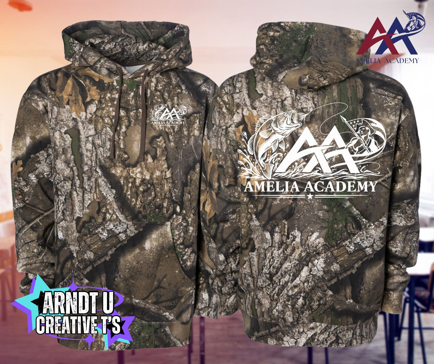 New Patriots Bass Camo Independent Trading Company Hoodies