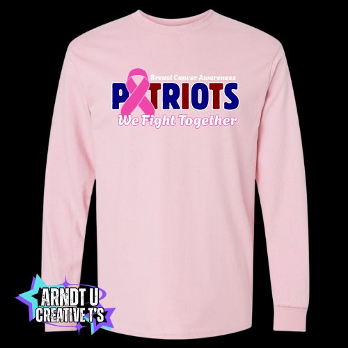 AA Adult Breast Cancer Awareness Front Logo Short & Long Sleeve