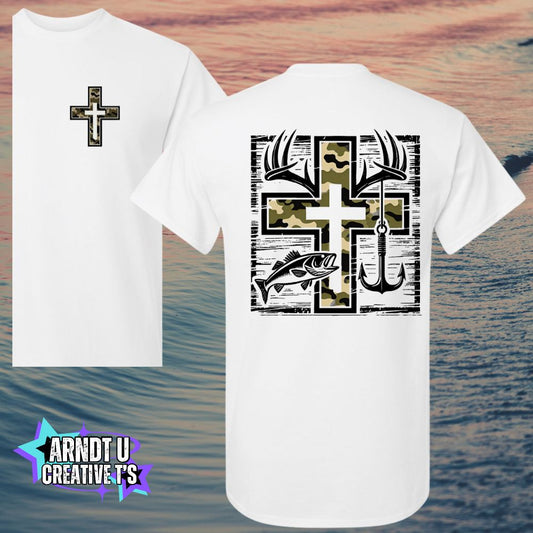 Camo Fishing Cross