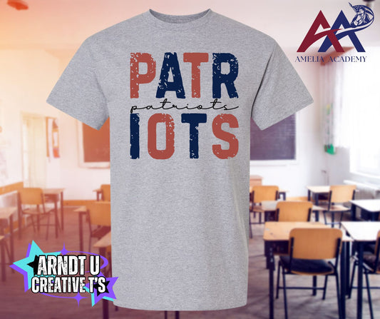 Youth Size Patriots Block Letters