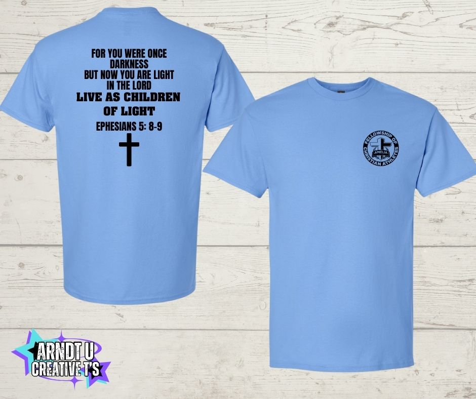 AMELIA FELLOWSHIP OF CHRISTIAN ATHLETES SHORT SLEEVE (left chest)