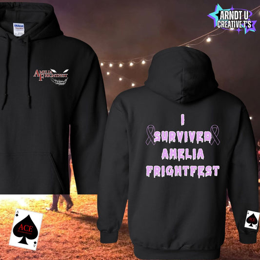 I SURVIVED AMELIA FRIGHTFEST BREAST CANCER AWARENESS VERSION