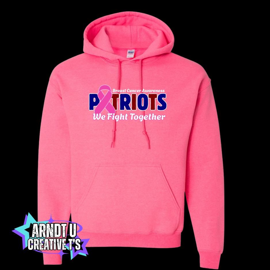 AA Breast Cancer Awareness Front Logo Crewneck & Hoodie Sweatshirts