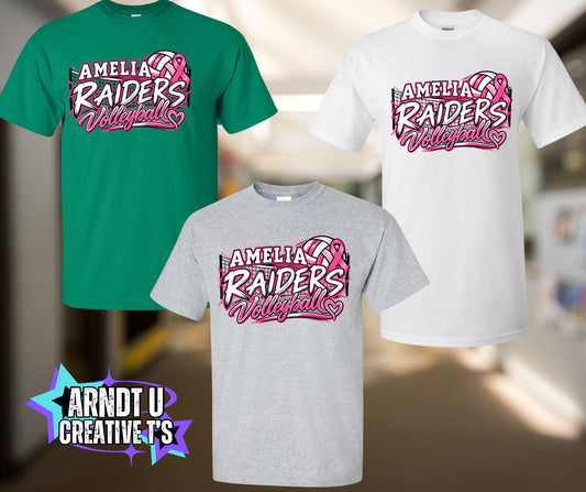 Pink Amelia Raiders Volleyball