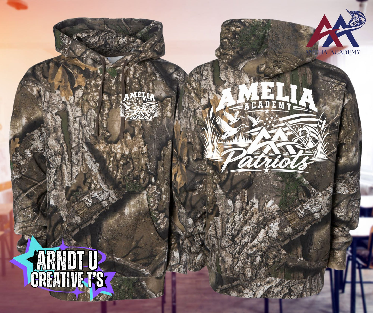 New Patriots Duck Camo Independent Trading Company Hoodies