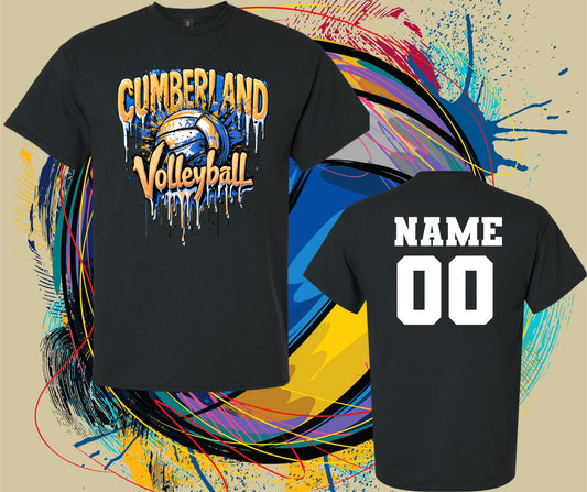 Cumberland Volleyball with Name & Number