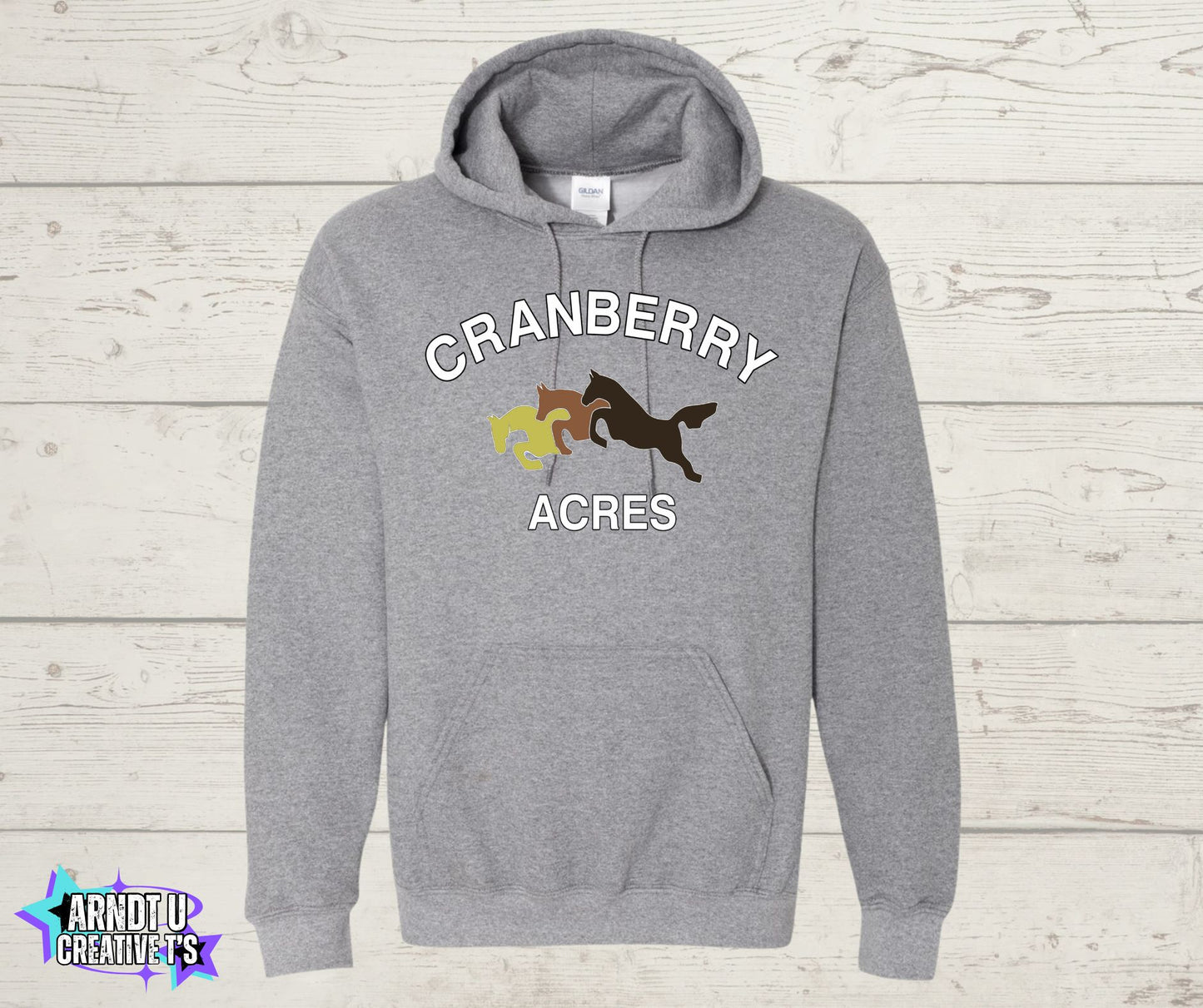 Cranberry Acres Gildan Hoodies Original Logo Front Only