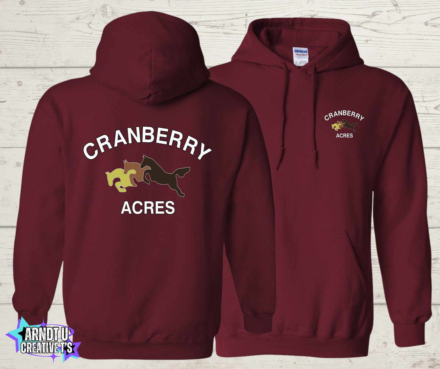Cranberry Acres Gildan Hoodies Original Logo