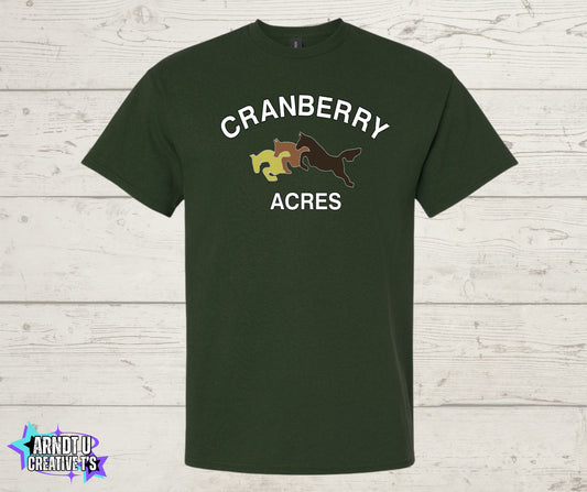 Cranberry Acres Short Sleeve Original Logo Front Only