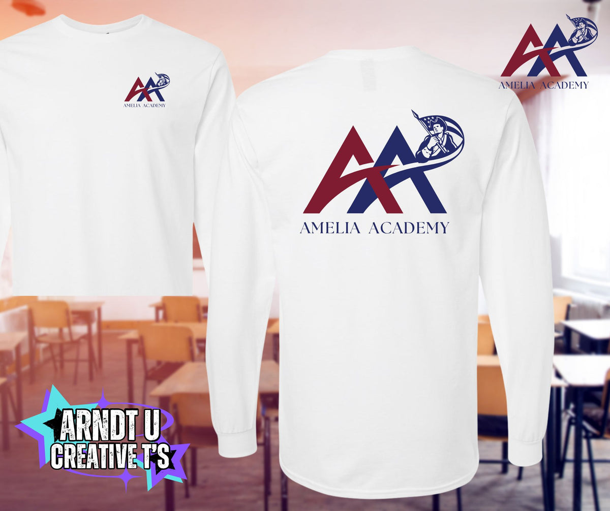 Amelia Academy Left Chest & Back Logo