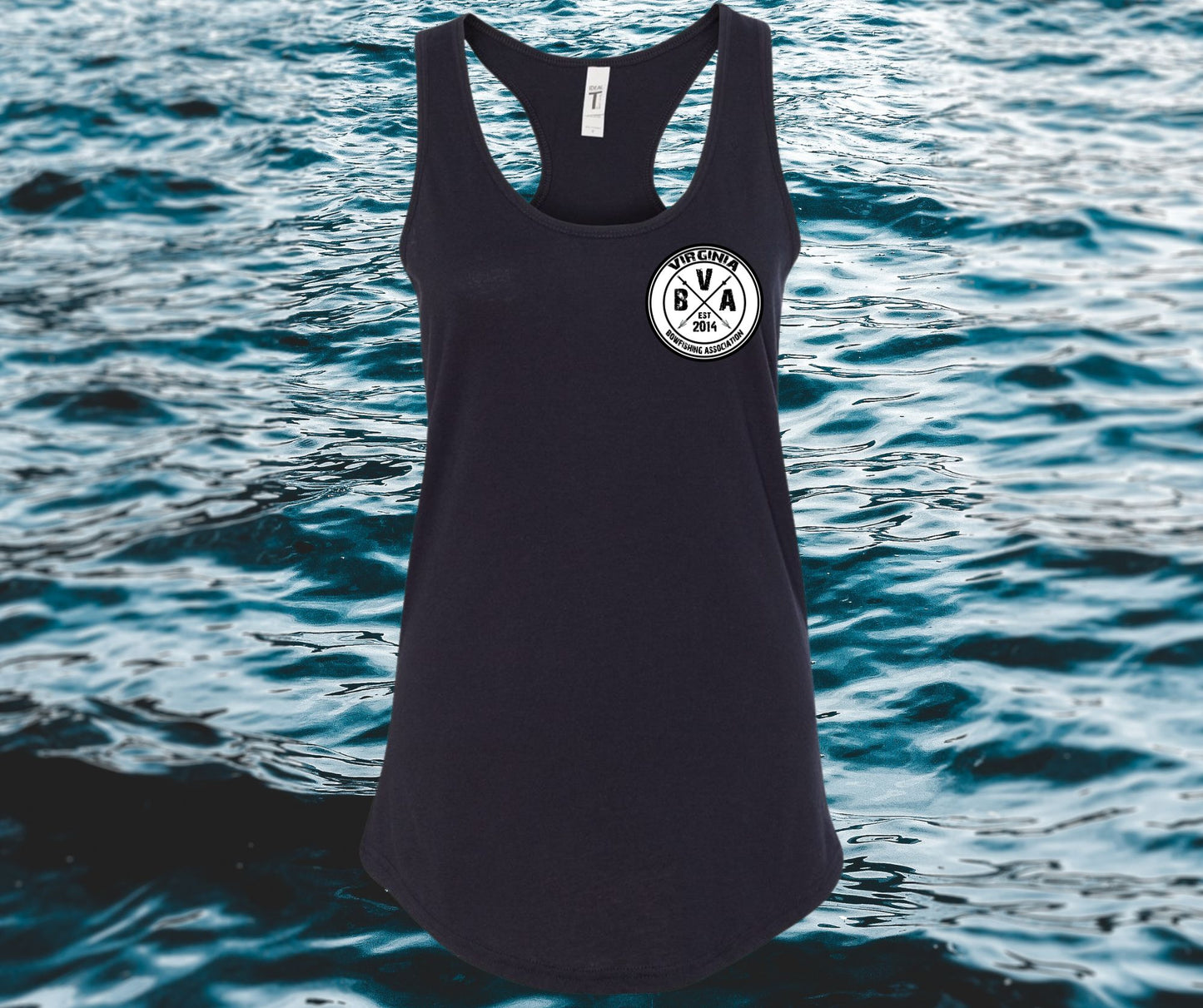 Virginia Bowfishing Assoc. Ladies Razor Bank Tank Tops
