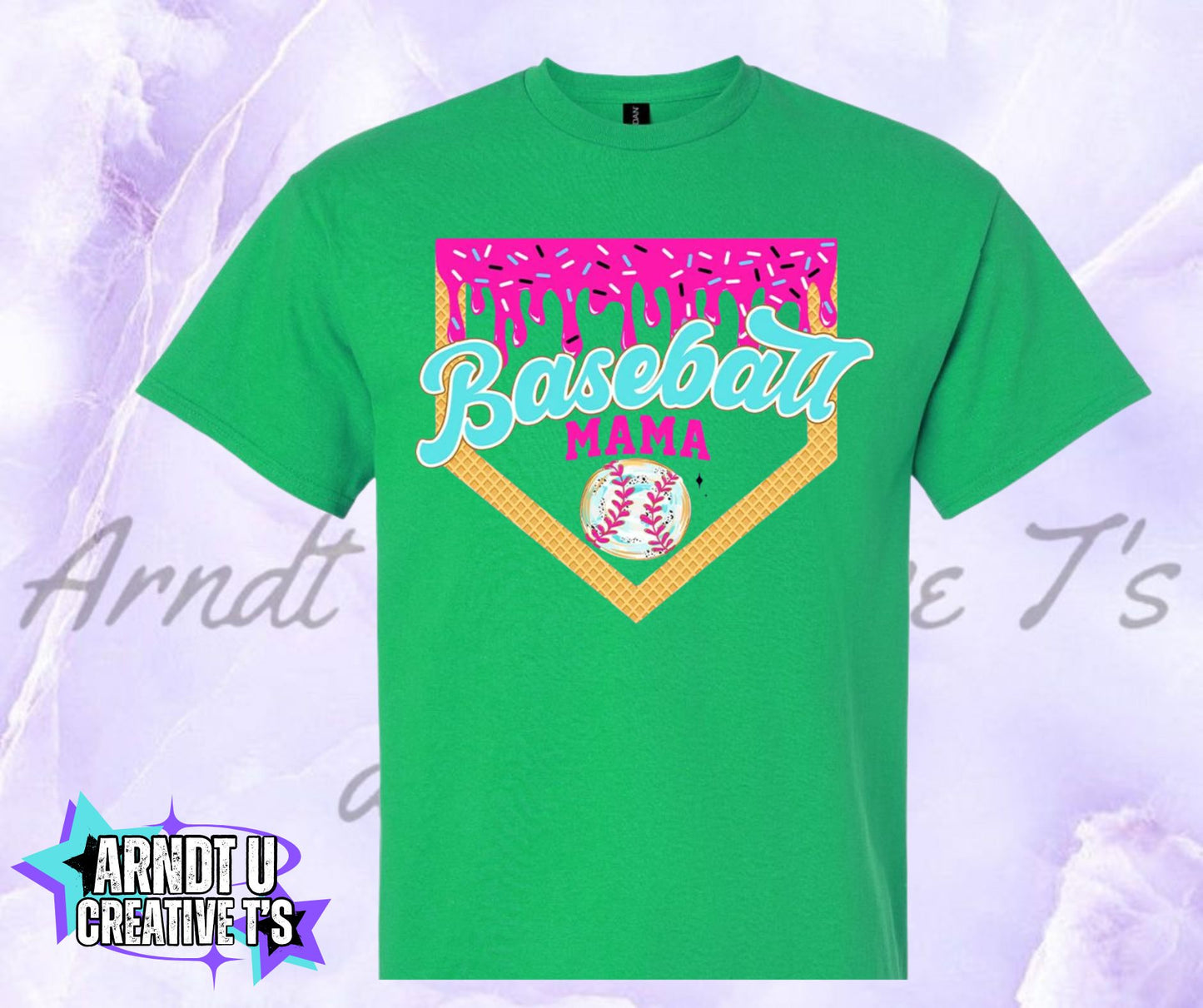 Baseball Mama Ice Cream Drip