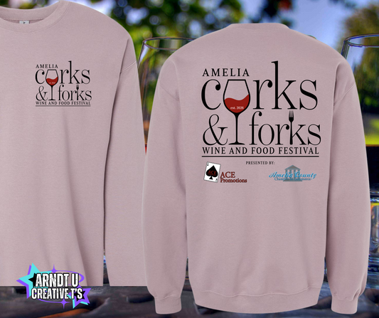 Corks & Forks Softstyle Crewneck Sweatshirt