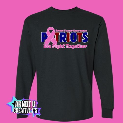 AA Adult Breast Cancer Awareness Front Logo Short & Long Sleeve