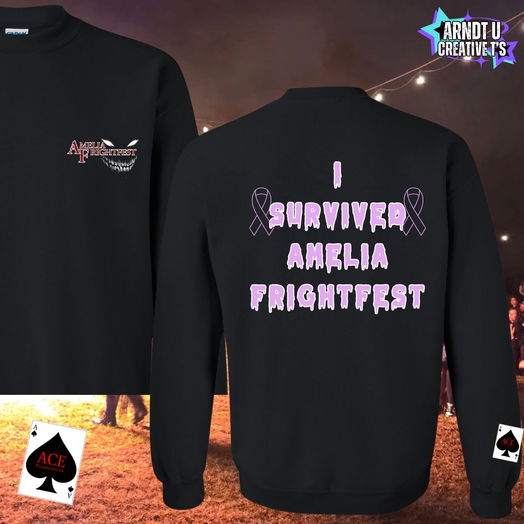 I SURVIVED AMELIA FRIGHTFEST BREAST CANCER AWARENESS VERSION