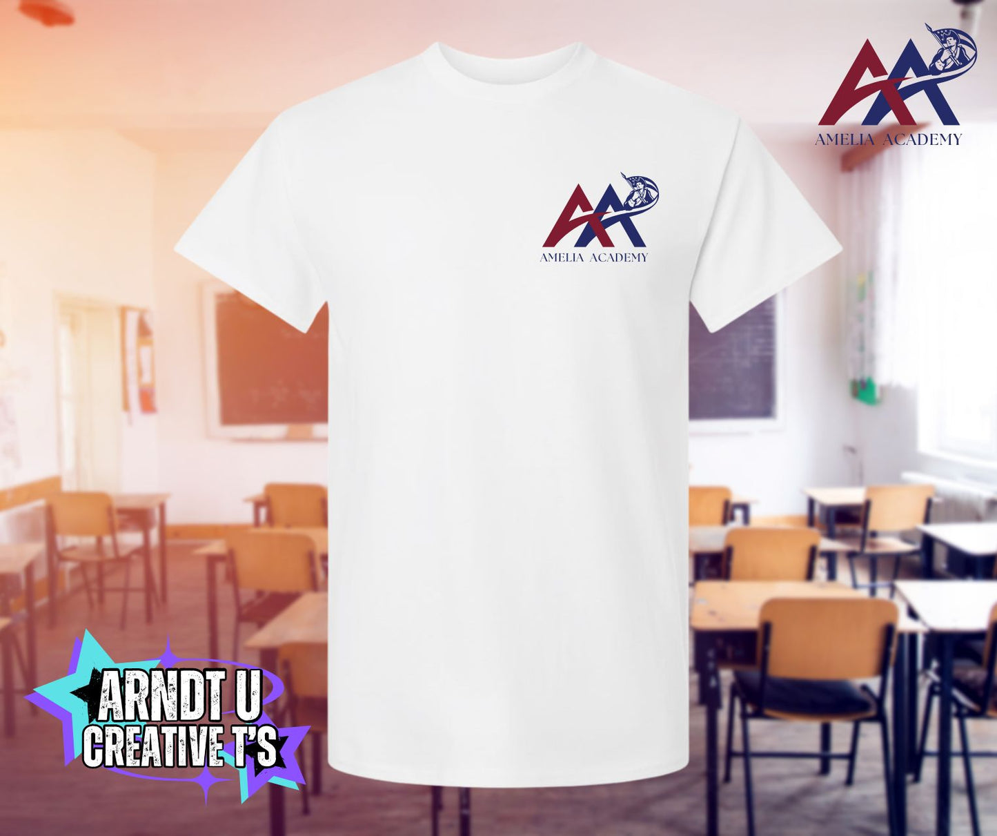 Amelia Academy Left Chest Logo