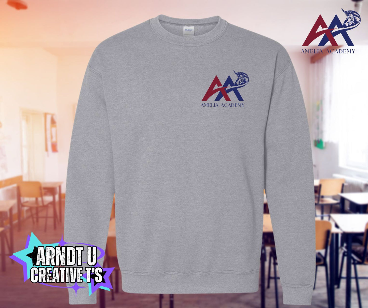 Amelia Academy Left Chest Logo