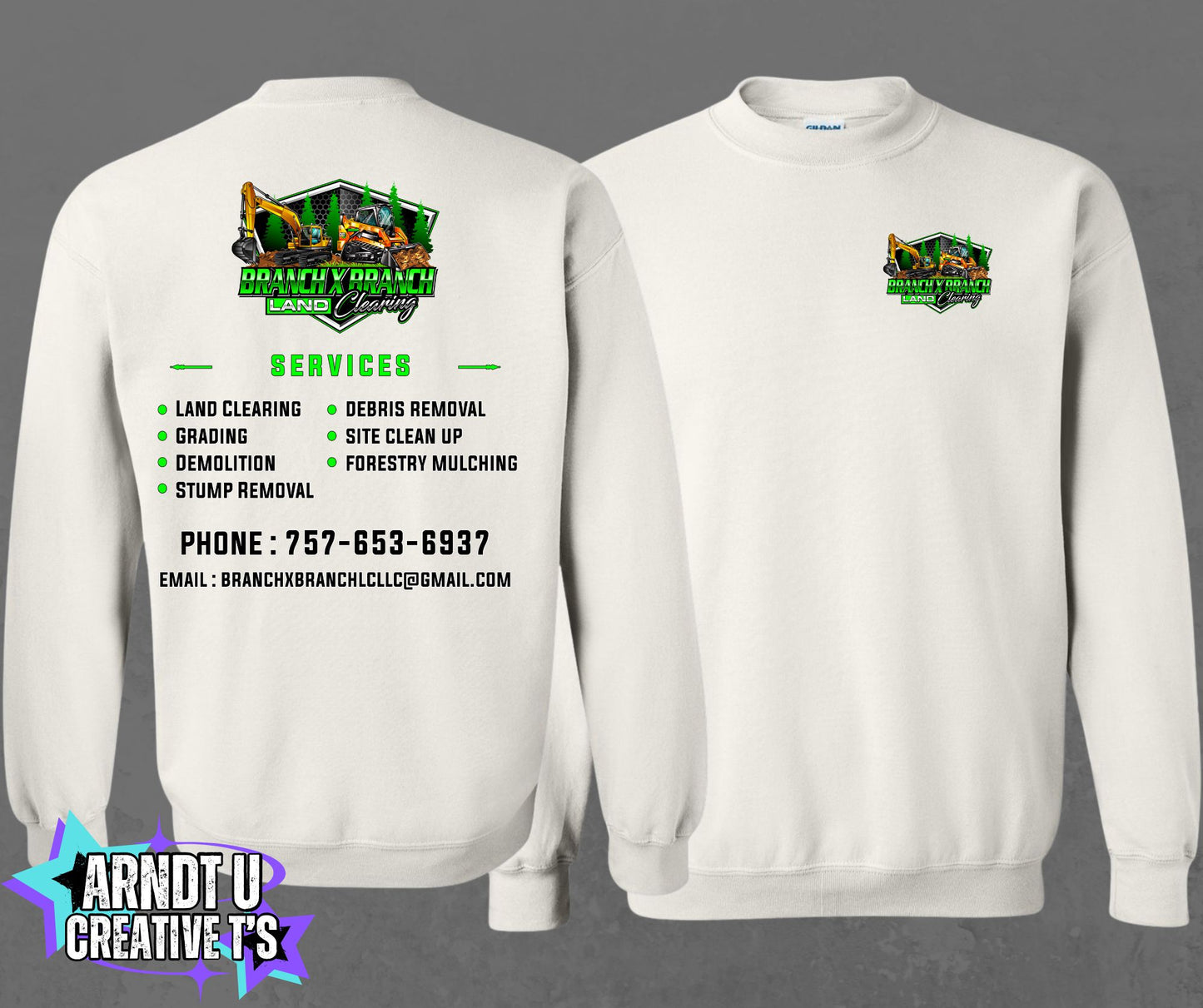 Branch X Branch Land Clearing Crewneck Sweatshirt