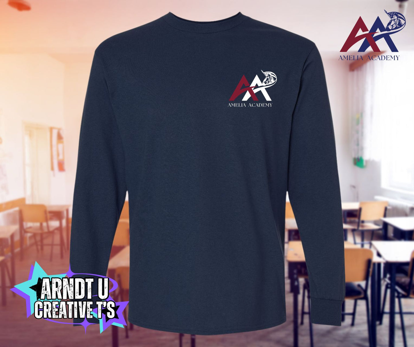 Amelia Academy Left Chest Logo