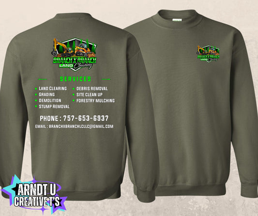 Branch X Branch Land Clearing Crewneck Sweatshirt