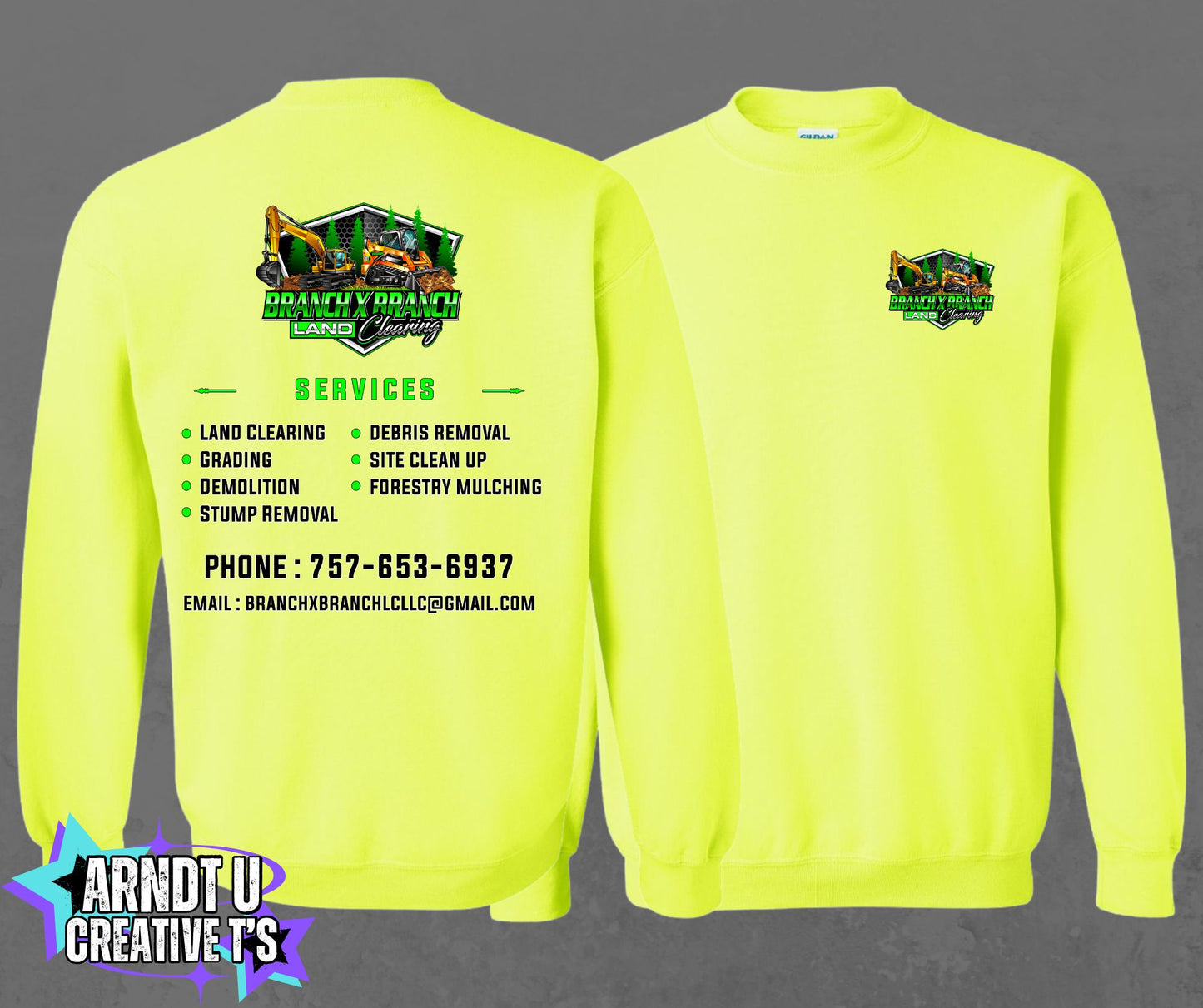 Branch X Branch Land Clearing Crewneck Sweatshirt