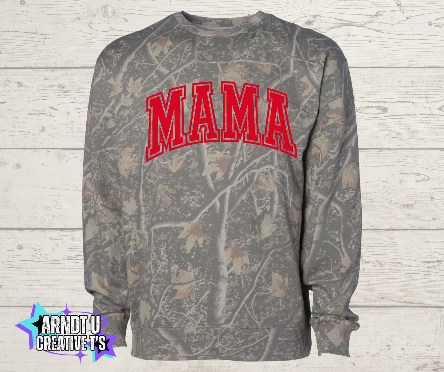 Camo MAMA Crewneck