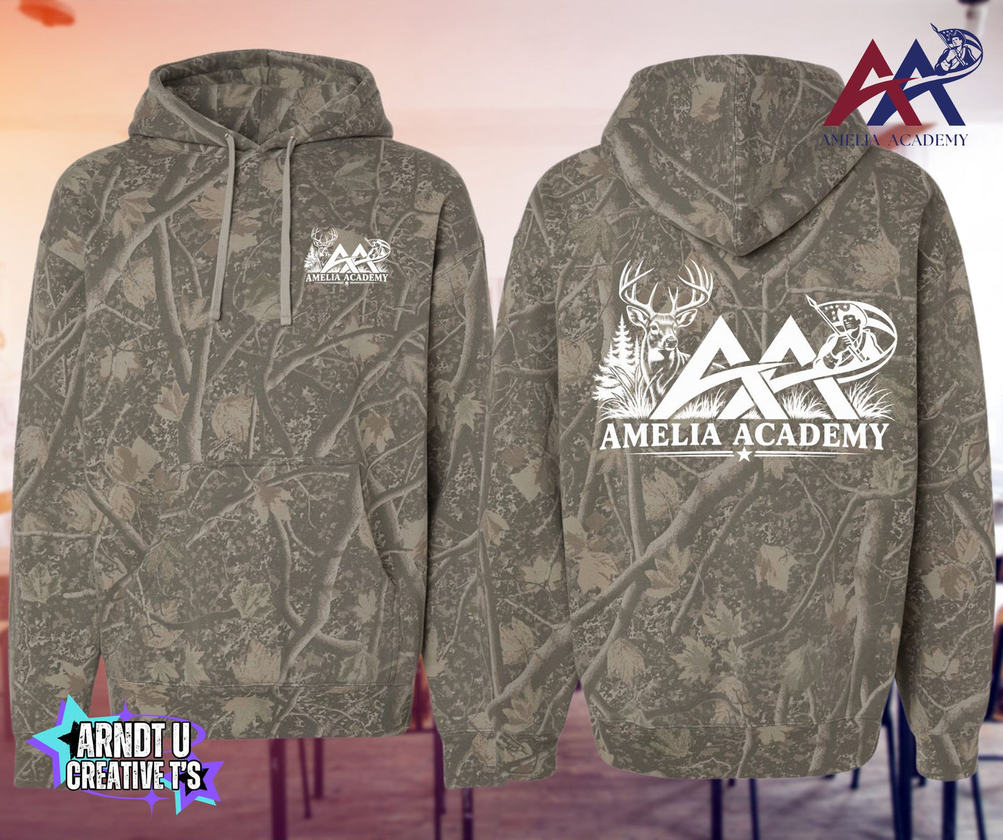 Youth New Patriots Deer Camo Independent Trading Company Hoodies