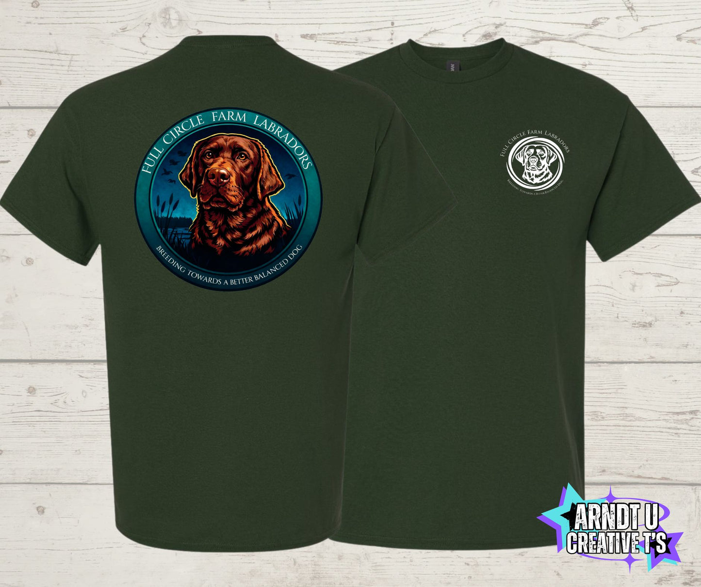 Full Circle Farm Labradors Chocolate Lab Short Sleeve