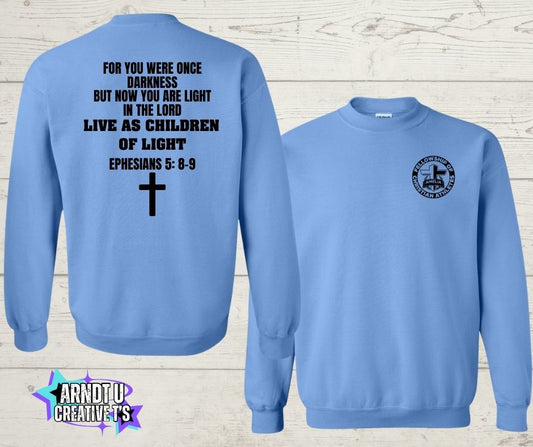 AMELIA FELLOWSHIP OF CHRISTIAN ATHLETES CREWNECK SWEATSHIRT (left chest)