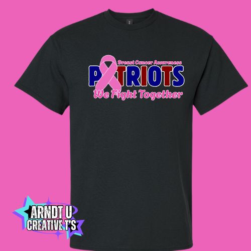 AA Adult Breast Cancer Awareness Front Logo Short & Long Sleeve