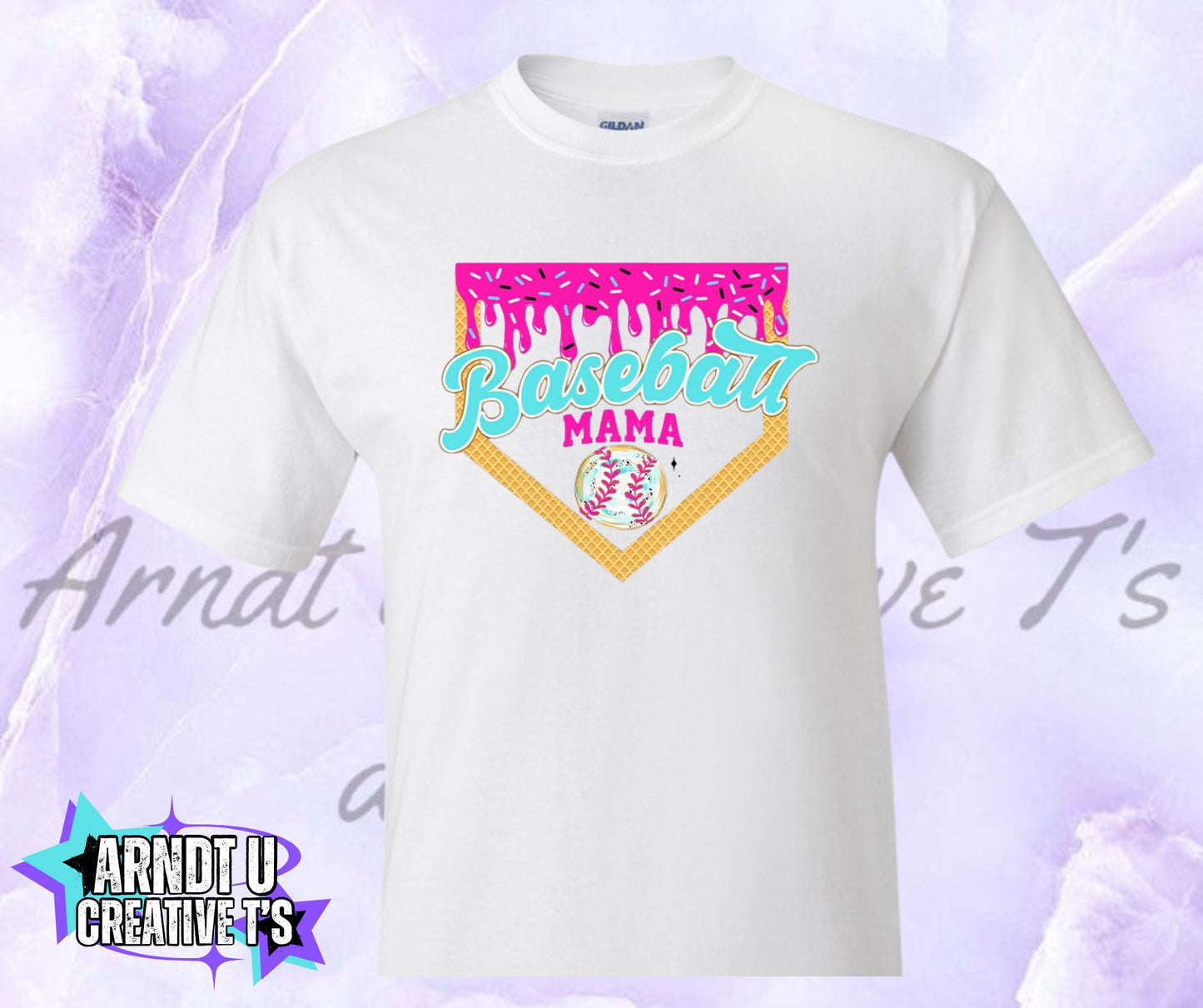 Baseball Mama Ice Cream Drip