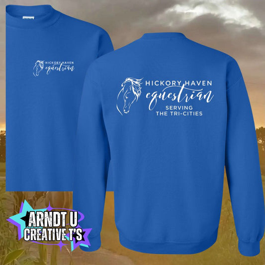 Adult Hickory Havens Crewneck Sweatshirt-White Writing