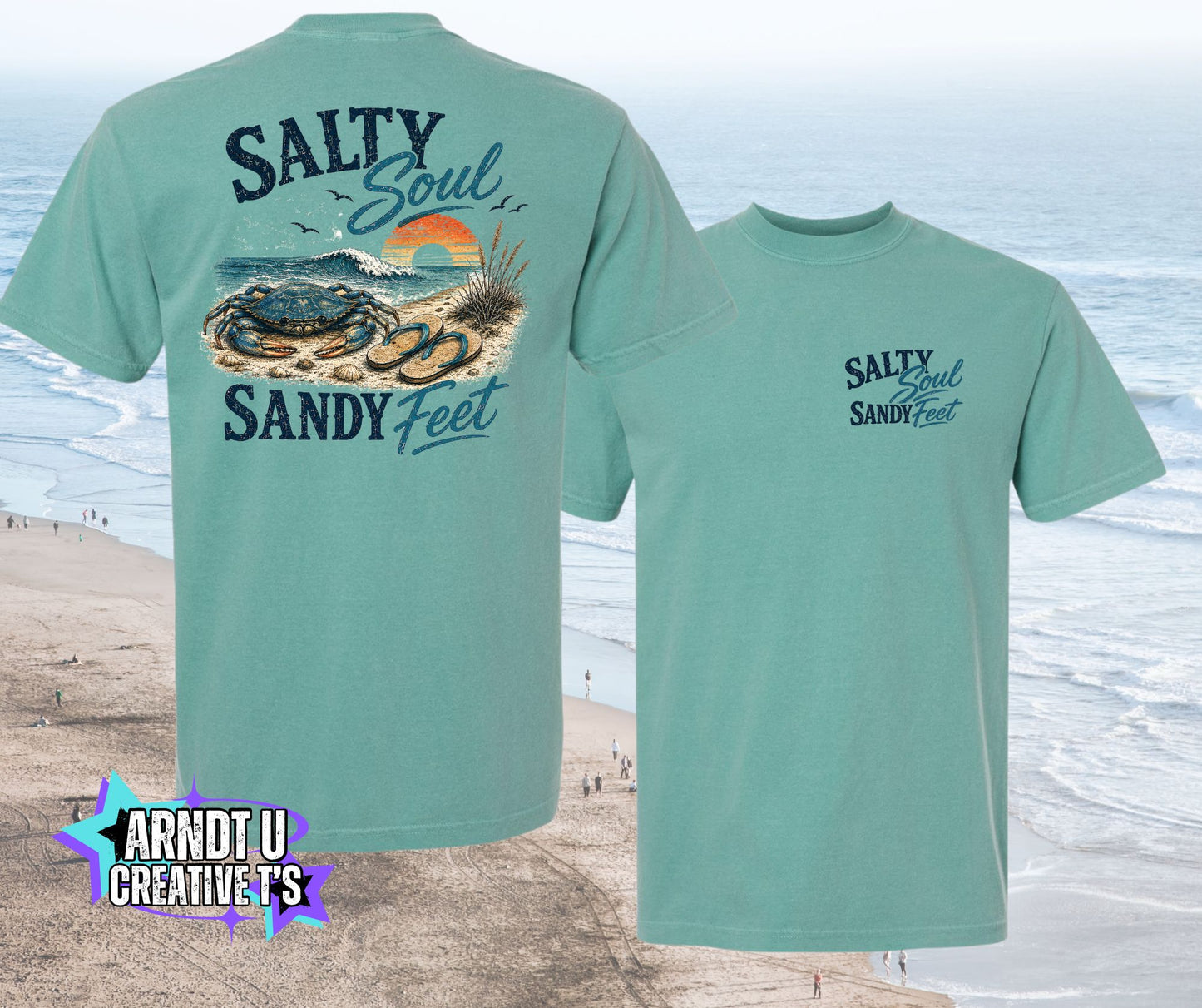 Salty Soul Sandy Feet Crabby with Flip Flops
