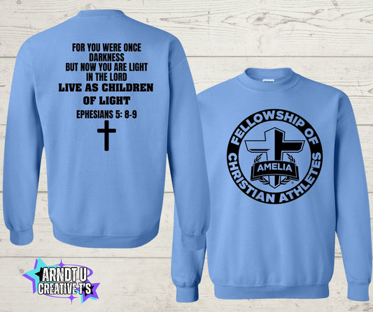 AMELIA FELLOWSHIP OF CHRISTIAN ATHLETES CREWNECK SWEATSHIRT