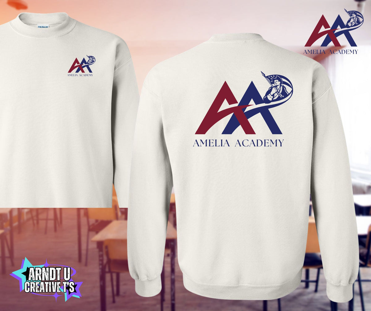 Amelia Academy Left Chest & Back Logo
