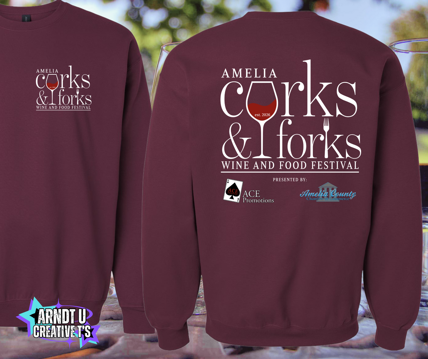 Corks & Forks Softstyle Crewneck Sweatshirt