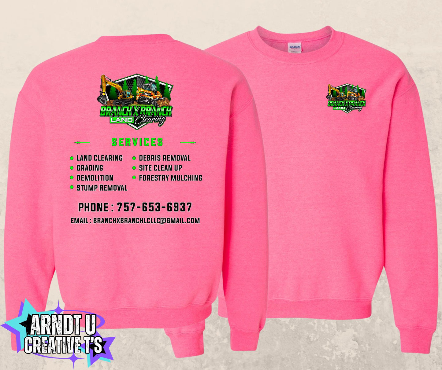 Branch X Branch Land Clearing Crewneck Sweatshirt