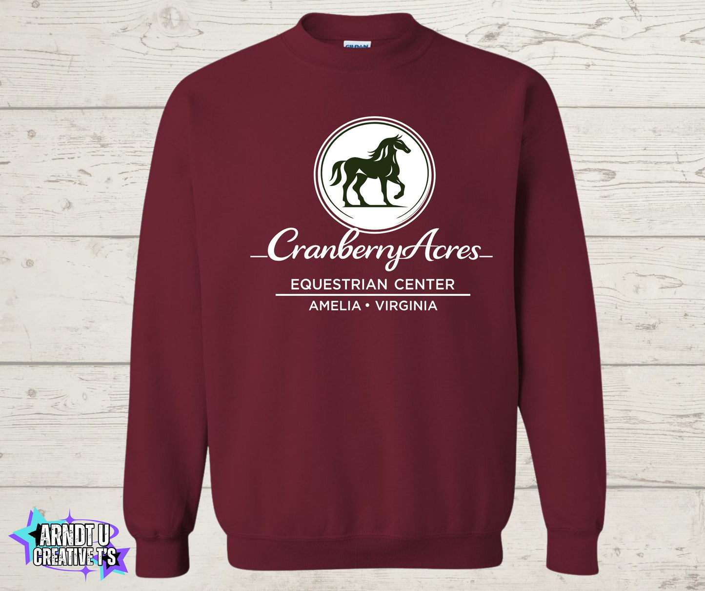 Cranberry Acres Crewneck Sweatshirt Front Only