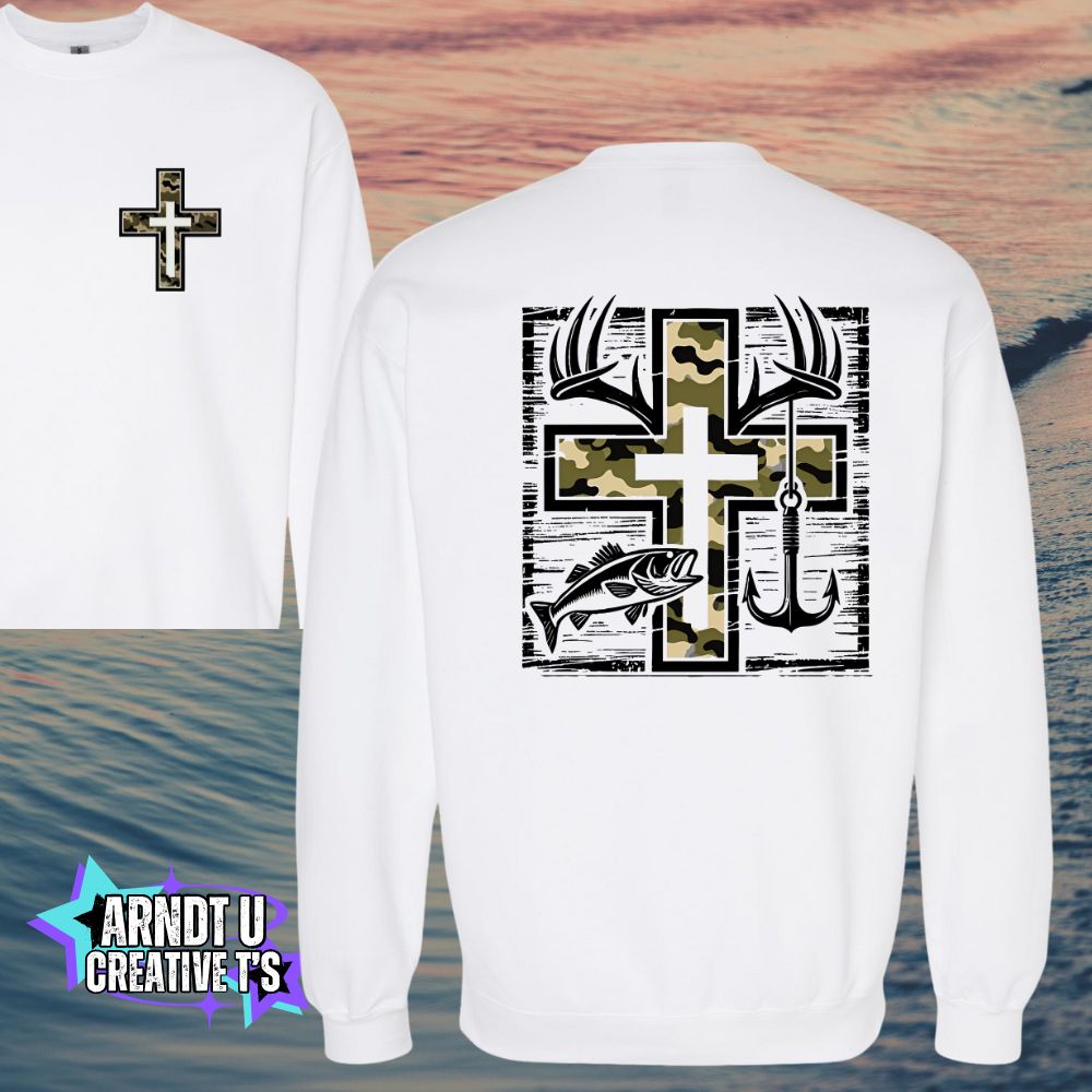 Camo Fishing Cross