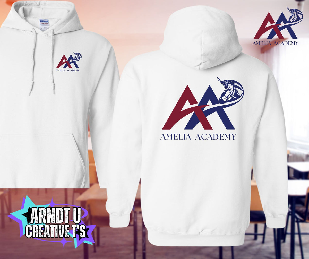 Amelia Academy Left Chest & Back Logo