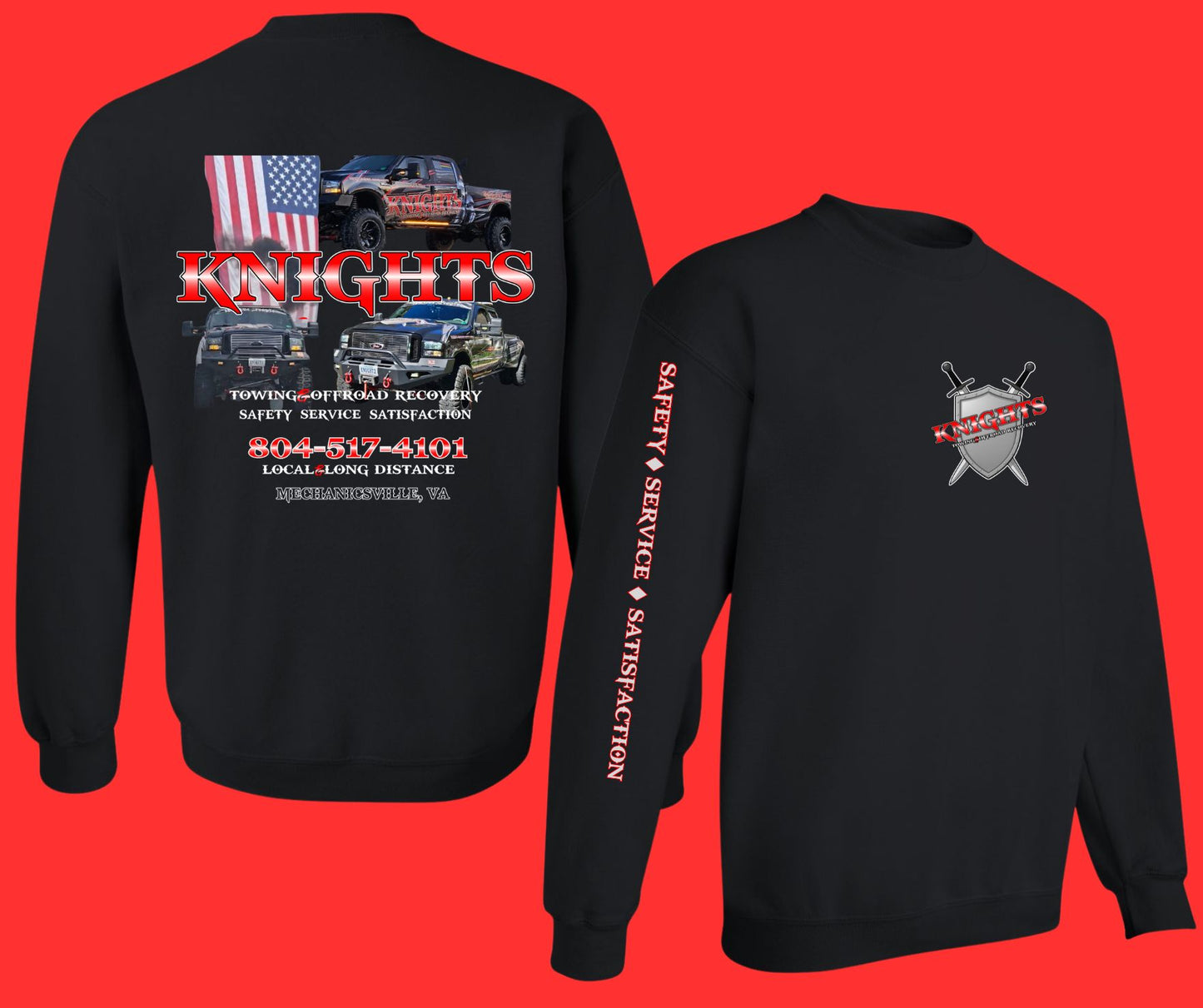 Adult Knights Towing Crewneck Sweatshirt