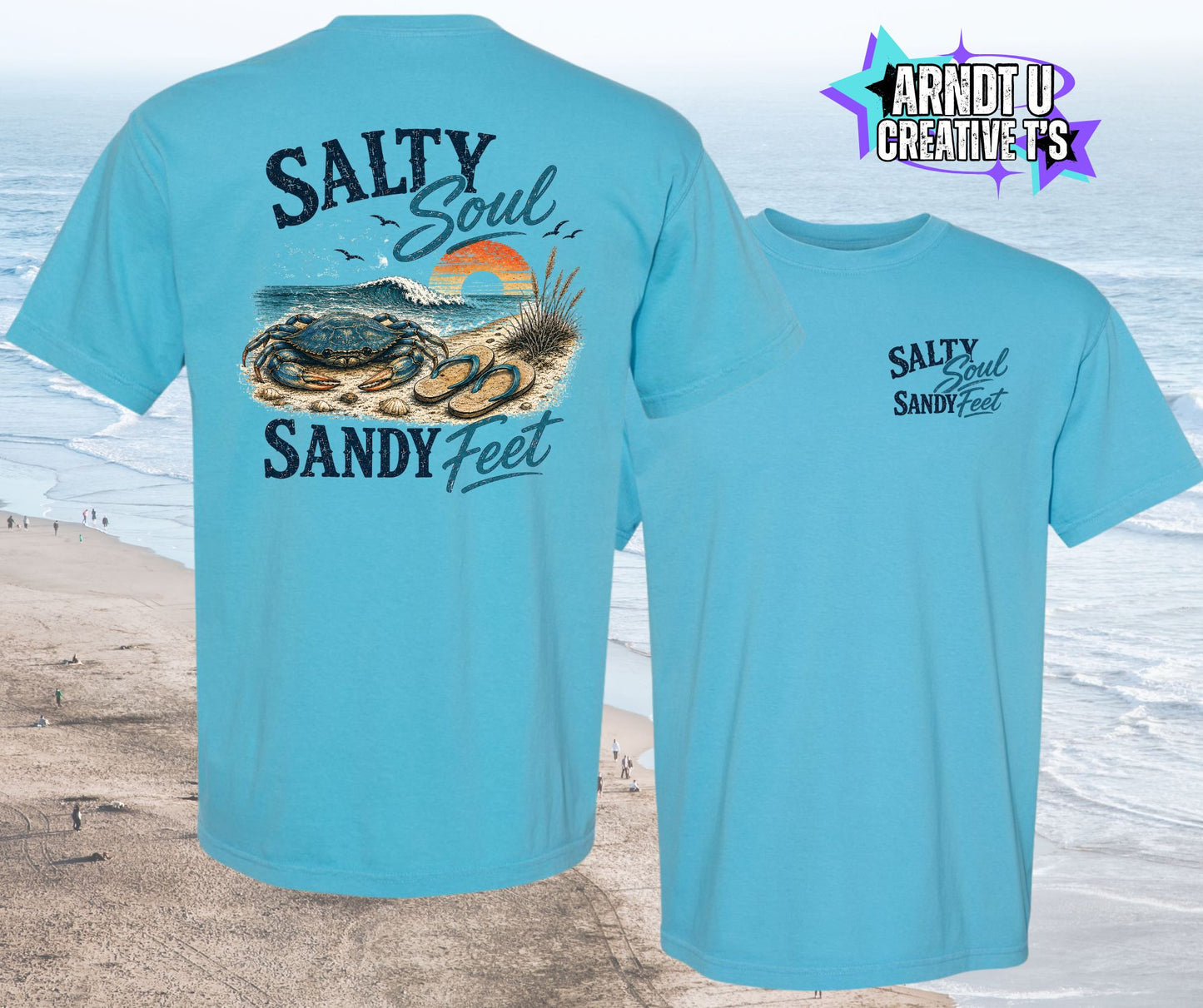 Salty Soul Sandy Feet Crabby with Flip Flops