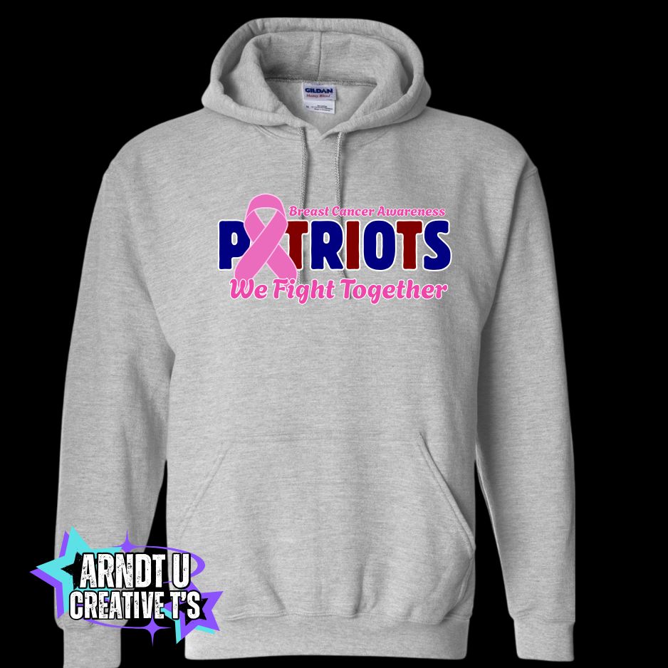 AA Breast Cancer Awareness Front Logo Crewneck & Hoodie Sweatshirts