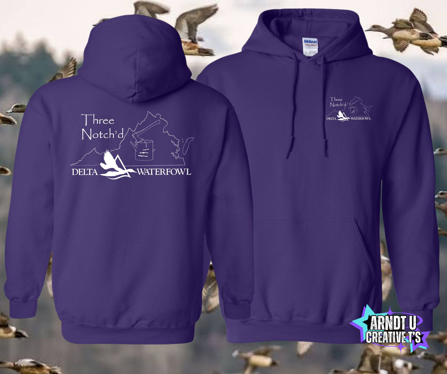 Three Notch'd Gildan Hoodies