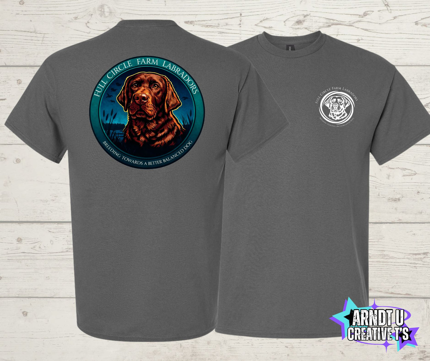 Full Circle Farm Labradors Chocolate Lab Short Sleeve