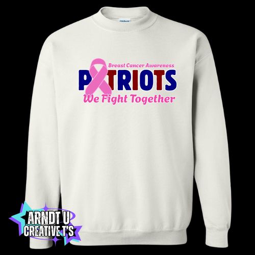 AA Breast Cancer Awareness Front Logo Crewneck & Hoodie Sweatshirts