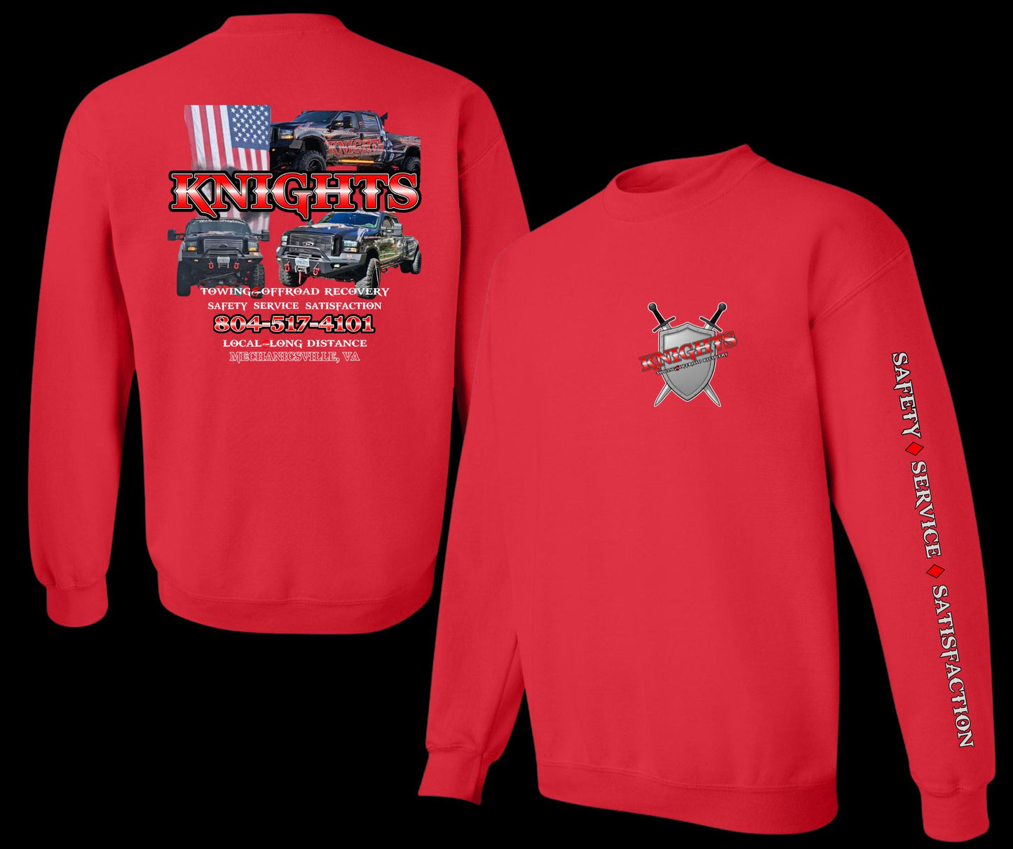 Adult Knights Towing Crewneck Sweatshirt