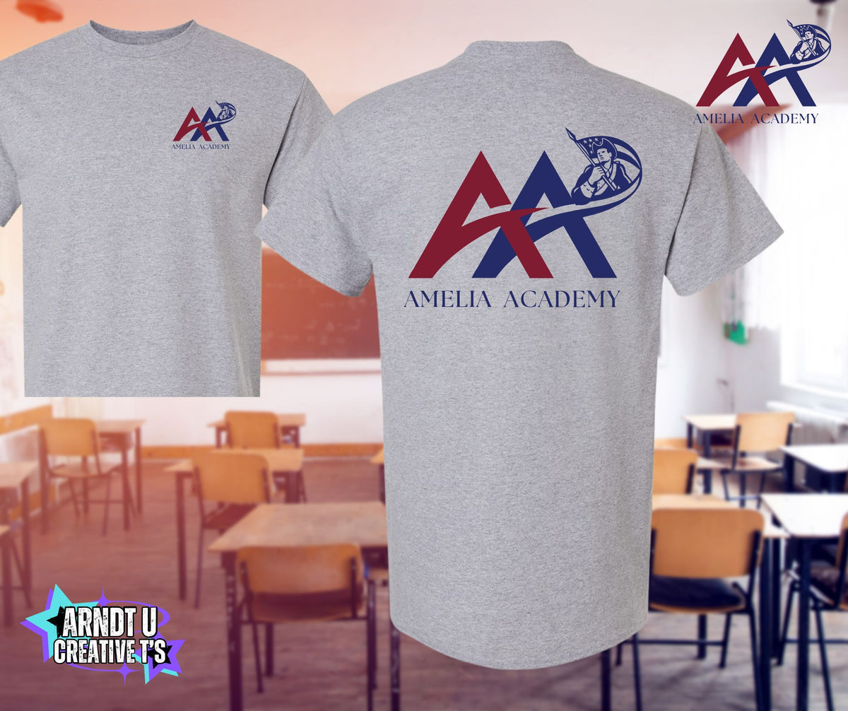 Amelia Academy Left Chest & Back Logo