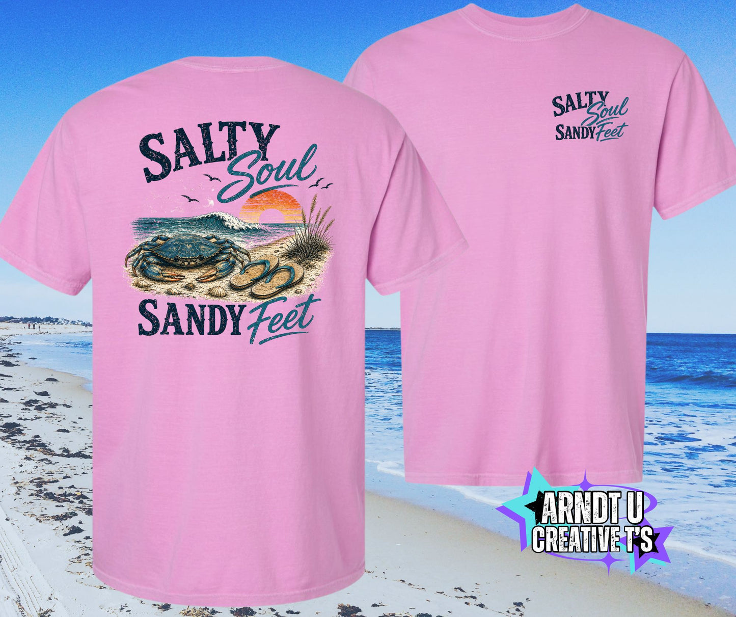 Salty Soul Sandy Feet Crabby with Flip Flops