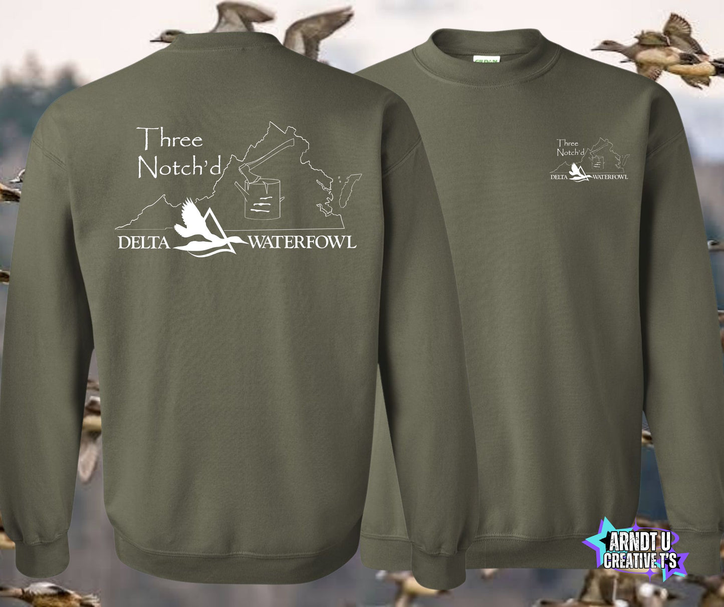 Three Notch'd Crewneck Sweatshirts